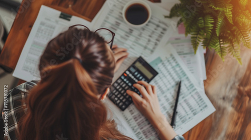 Wallpaper Mural A woman at home holds various elements of study, work, and education Torontodigital.ca