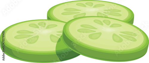 Burger cucumber slices icon cartoon vector. Patty lettuce. Dual fat slice