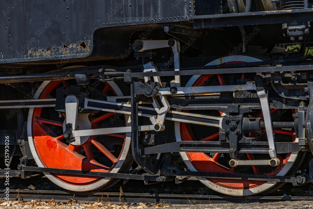 Old train, coal-powered steam locomotive Old train, coal-powered steam locomotive