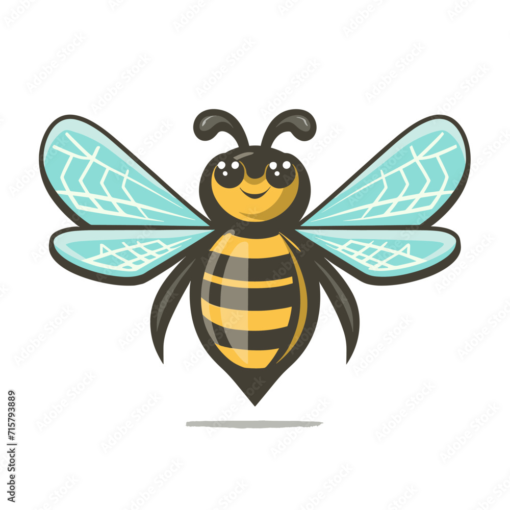 Fototapeta premium flat vector logo of a bee