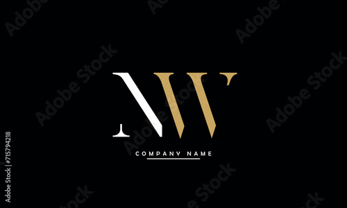 NW, WN, N, W Abstract Letters Logo Monogram photo