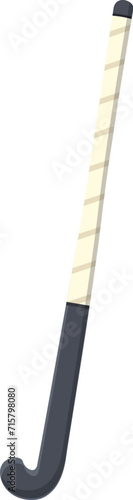 Ball hockey stick icon cartoon vector. Grass sport. Action score