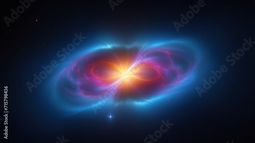 Wallpaper Mural an image of a black hole in front of a bright blue and red star Torontodigital.ca