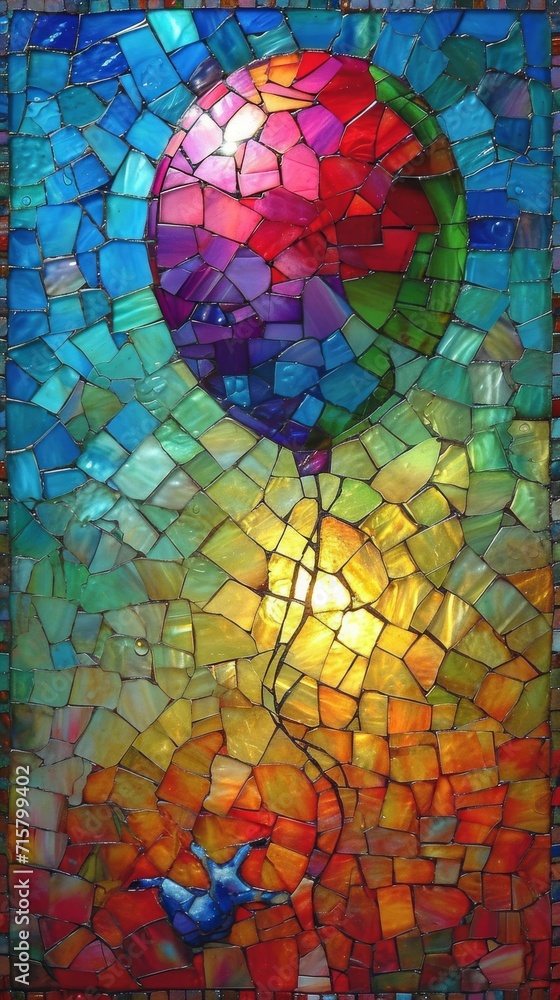 Stained glass window background with colorful balloons abstract. Stained glass window background with colorful balloons abstract.