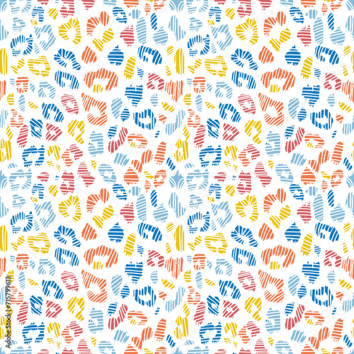 Seamless colorful leopard skin pattern. Animal print texture.