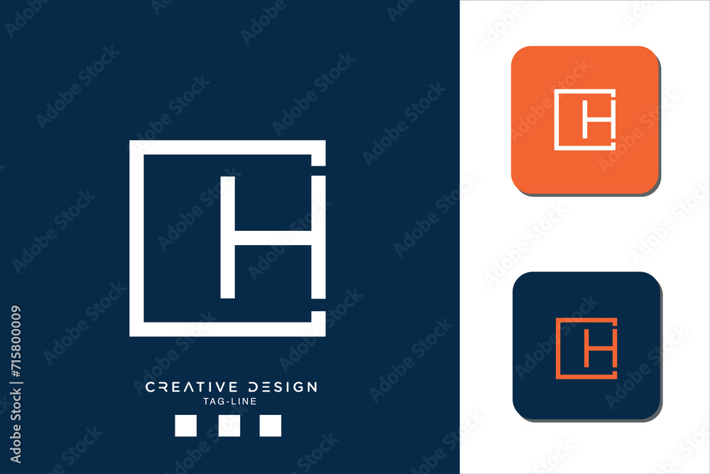 CH or HC Alphabet Letters Logo Monogram CH or HC Alphabet Letters Logo Monogram