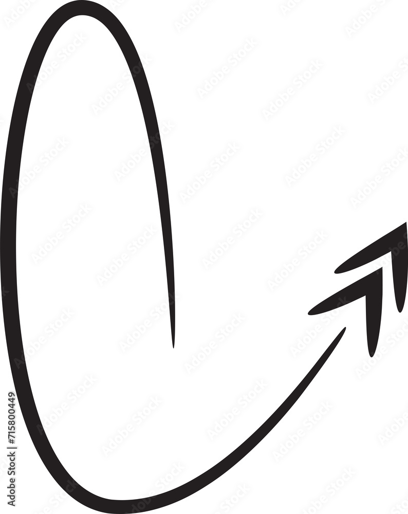 Curved and Doodle Arrow Curved and Doodle Arrow
