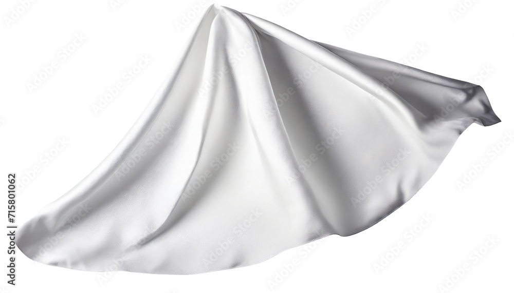 White silk or satin cloth waving, isolated on transparent background. White silk or satin cloth waving, isolated on transparent background.