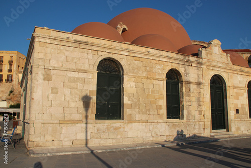 former mosque of the janissaries in chania in crete in greece  photo