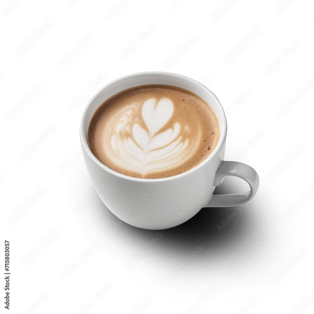 White Coffee Drink Cup Angled White Coffee Drink Cup Angled