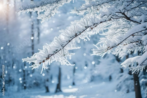 snow covered trees