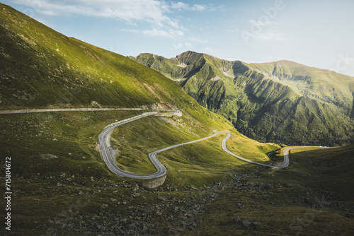 winding Transfagarasan road in Romania
