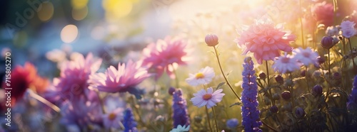 flowers in the morning, background, wallpaper  © Andrii