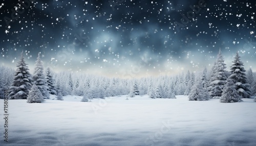winter landscape with trees, background, wallpaper  © Andrii