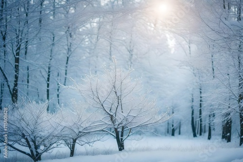 snow covered trees