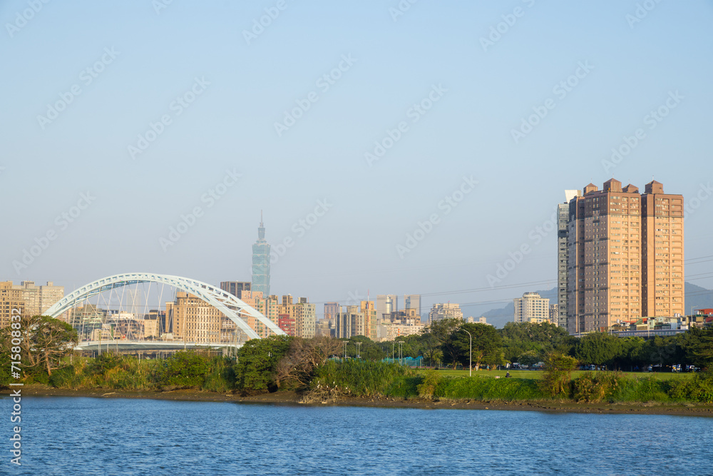 Riverside in Taipei city of Taiwan
