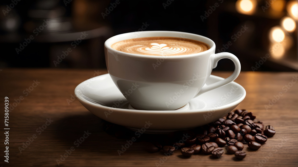 Obraz premium timber Textures Complement Coffee Shop Craftsmanship