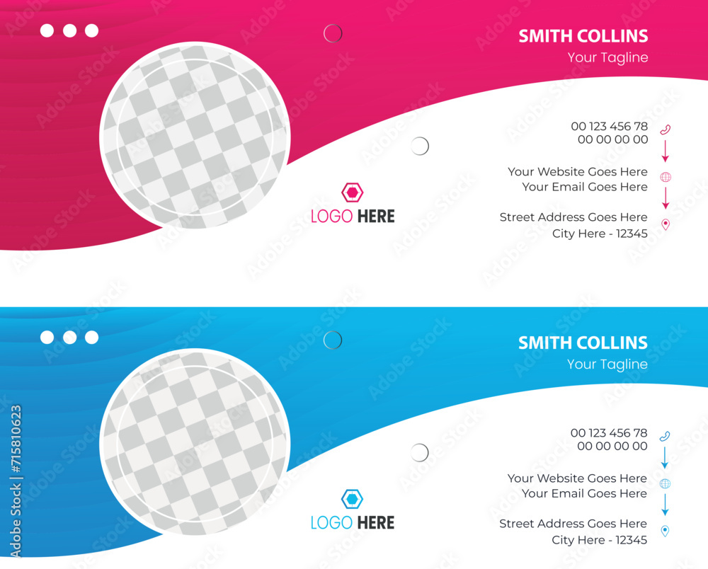 Creative Email Signature Design, vector design, and cover design template Creative Email Signature Design, vector design, and cover design template