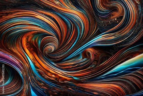 Energetic pulses of vibrant wavy patterns © Waqas