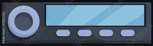 Radio player icon cartoon vector. Auto cd music. Stereo acoustic