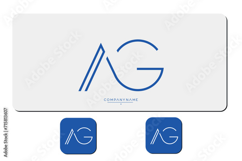 Wallpaper Mural AG or GA Alphabet letters icon logo monogram Torontodigital.ca