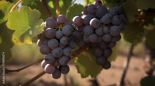 Grapes in the vineyard, agriculture, autumn harvest 