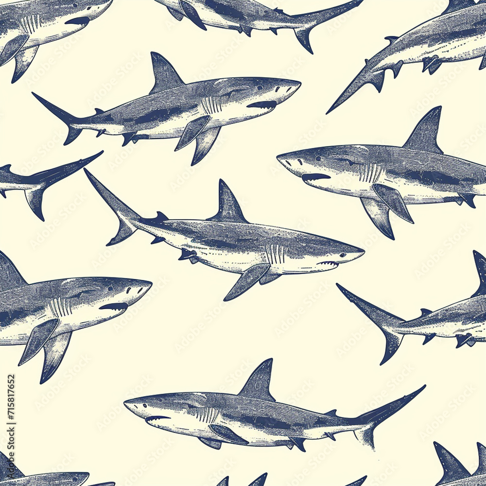 Fototapeta premium shark, pattern, design, ocean, nature