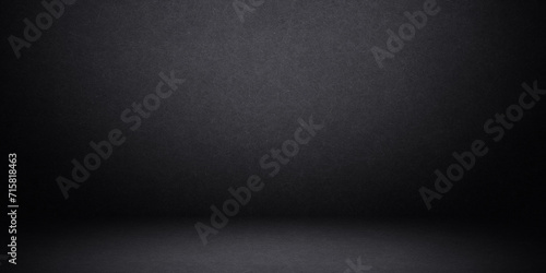 Abstract luxury blur dark gray and black gradient, empty space room for showing display your products. background, gradient room studio photo
