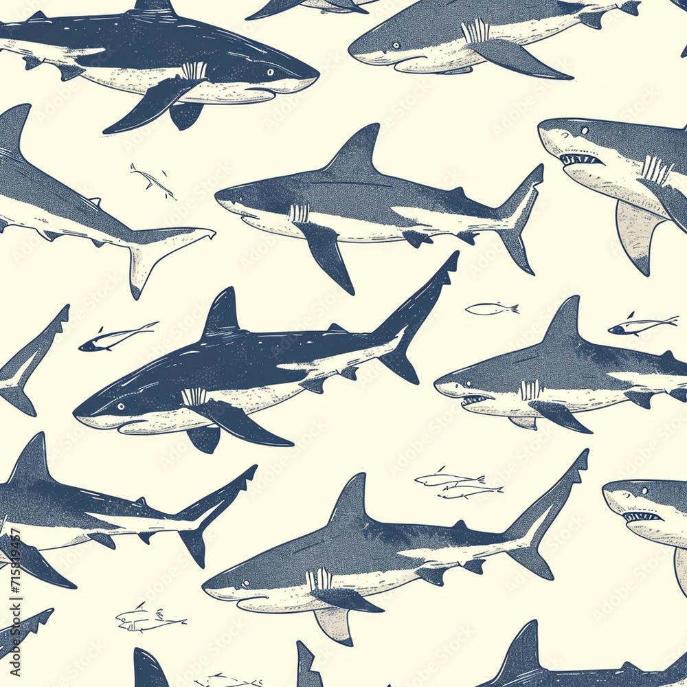 shark, pattern, ocean, blue, design shark, pattern, ocean, blue, design