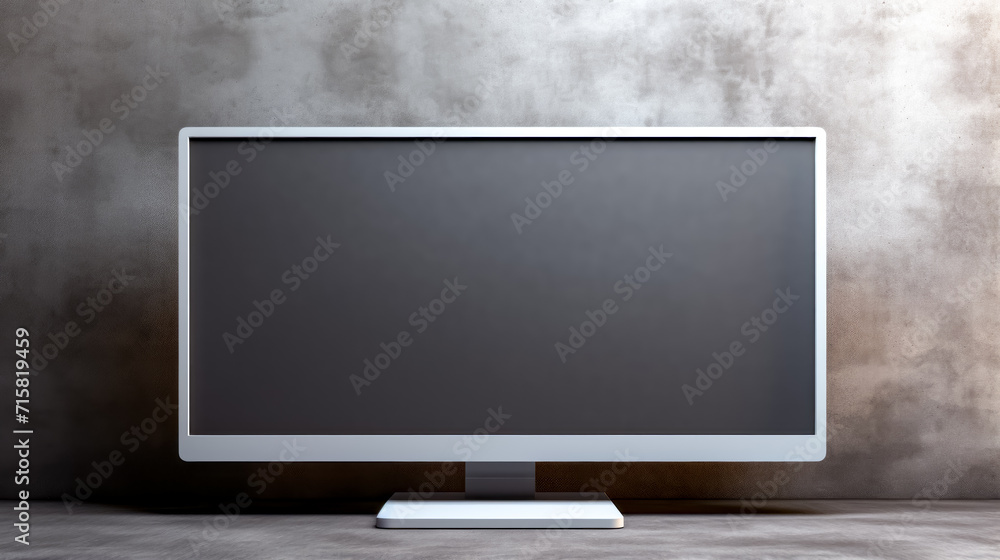 Flat screen tv sitting on top of wooden table next to wall. Flat screen tv sitting on top of wooden table next to wall.