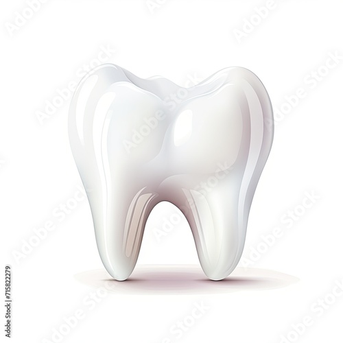 white tooth on a white background