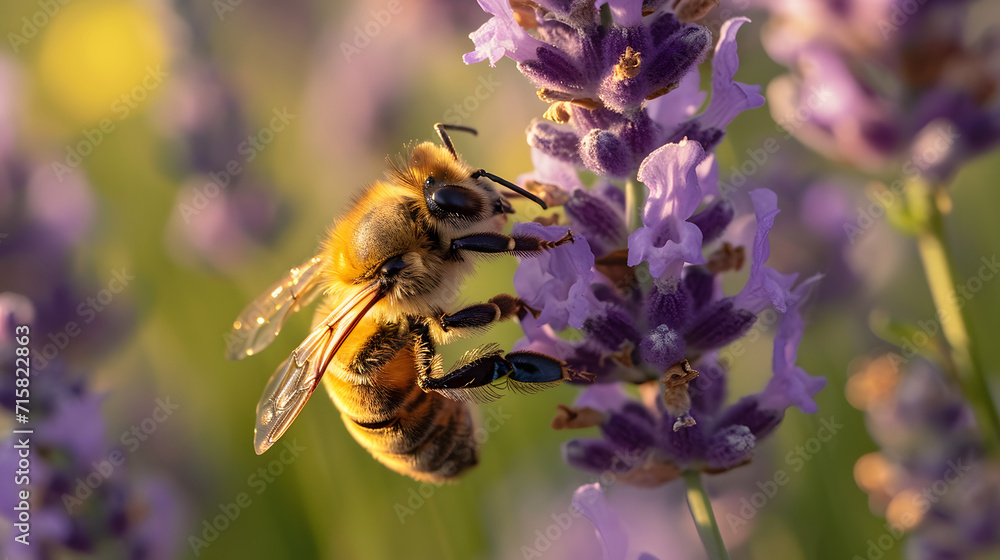 Worker bee searching for pollen Worker bee searching for pollen