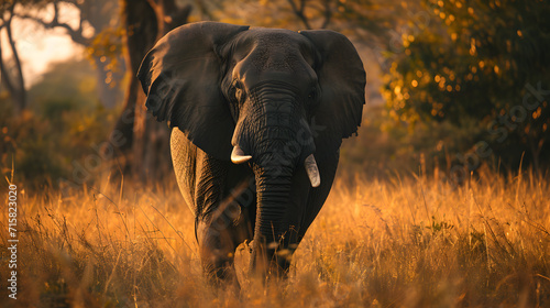 Elephant portrait  elephant in the wild
