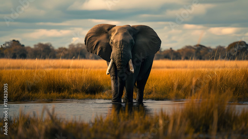 elephant at sunset © Chandler