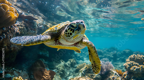sea turtle swimming in the ocean © Chandler