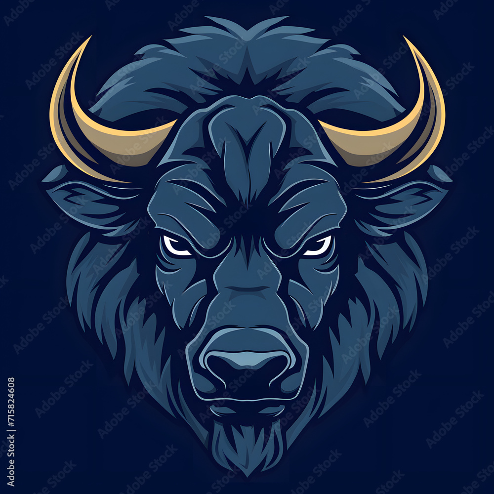 Logo Illustration of a Angry Buffalo Logo Illustration of a Angry Buffalo