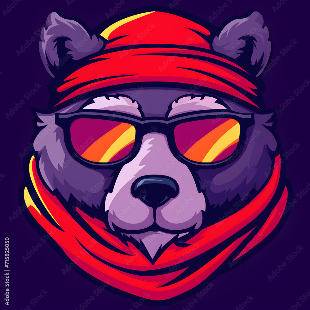 Logo Illustration of a Cool Bear Logo Illustration of a Cool Bear