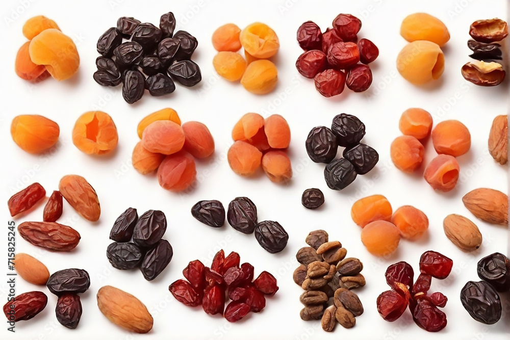 Background of dried apricots, prunes, dogwood and dates. Background of dried apricots, prunes, dogwood and dates.