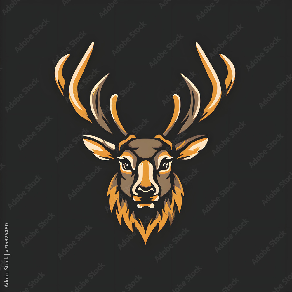 Minimalistic Deer Logo Illustartion