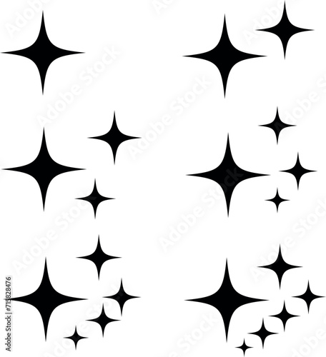 black and white stars