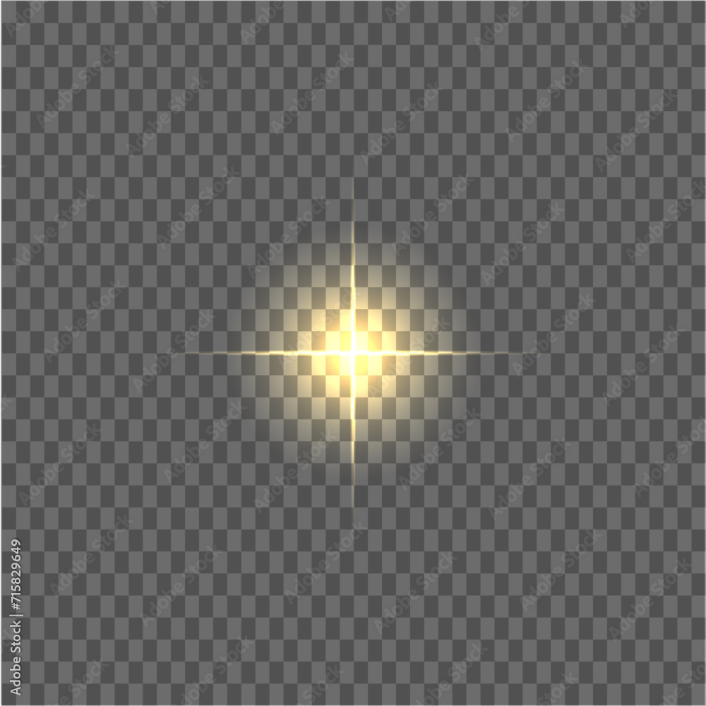 Sparkling star, vector glowing star light effect. Glitter magic star sparks on transparent background. Sparkling star, vector glowing star light effect. Glitter magic star sparks on transparent background.