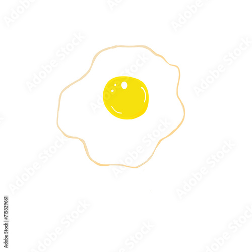 fried egg on a white background text choose happiness 