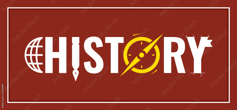 Fototapeta premium concept history word. history word with symbols concept