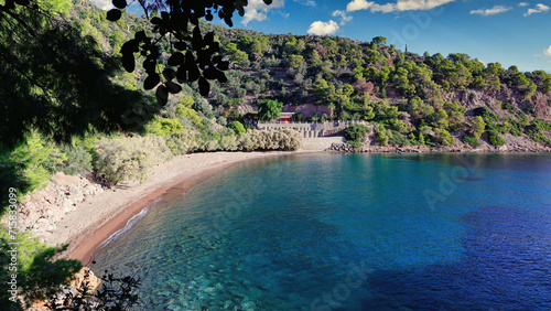 Fototapeta Naklejka Na Ścianę i Meble -  The beach Limnionas of Methana in Peloponnese, Greece