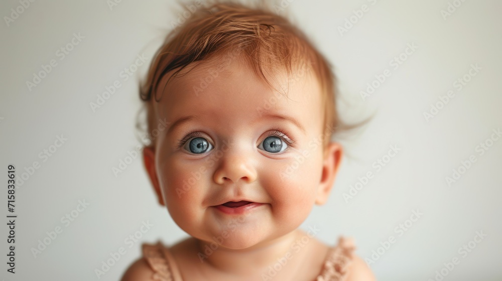 Close-Up of Baby With Blue Eyes Close-Up of Baby With Blue Eyes