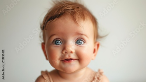 Close-Up of Baby With Blue Eyes