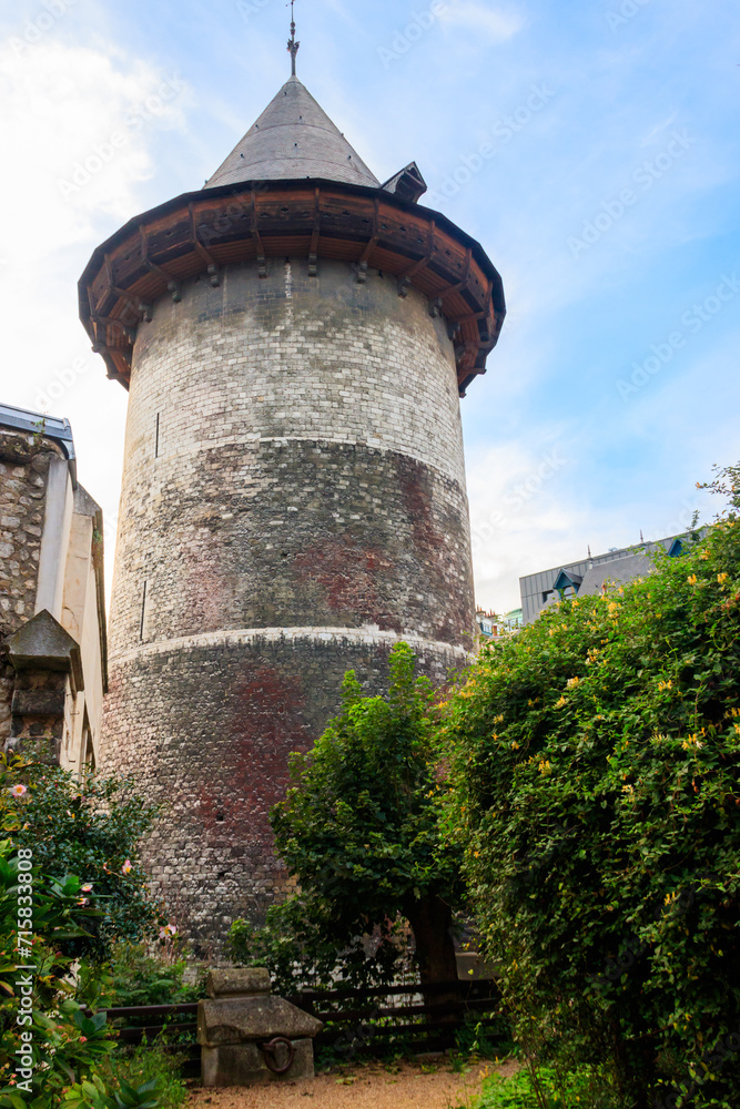 The keep of Rouen Castle, now known as the Tour Jeanne d'Arc in Rouen, France