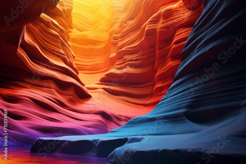 Mesmerizing Layers of Colorful Rock Formations in a Hidden Canyon.