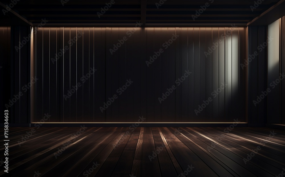 empty room with curtains and spotlights empty room with curtains and spotlights