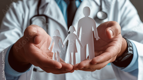 Concept of family healthcare protection
 photo